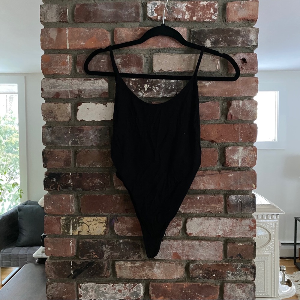 Black Low Back Bodysuit
